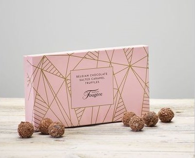 <h2>Maison Fougere Salted Caramels</h2>
<br>
<ul>
<li>170g Maison Fougere Salted Caramel Chocolate Truffles</li>
<li>Beautifully presented in a Gift Box</li>
<li>Attach your own personal message</li>
<li>Buy to accompany a flower order to be a combination with other items to reach the minimum order of £30</li>
<li>For delivery area coverage see below</li>
</ul>
<br>
<h2>Gift Delivery Coverage</h2>
<p>Our shop delivers flowers and gifts to the following Liverpool postcodes L1 L2 L3 L4 L5 L6 L7 L8 L11 L12 L13 L14 L15 L16 L17 L18 L19 L24 L25 L26 L27 L36 L70 If your order is for an area outside of these we can organise delivery for you through our network of florists. We will ask them to make as close as possible to the image but because of the difference in stock and sundry items, it may not be exact.</p>
<br>
<h2>Luxury Belgian Chocolates</h2>
<p>If they enjoy chocolates they will be delighted with this beautifully presented box of luxury chocolates. These Belgian Chocolates in a stylish box are a lovely addition to your bouquet of flowers.</p>
<p>This box contains 15 Salted Caramel Truffles (170g). Contains: milk, lactose - May contain: tree nuts and gluten.</p>
<p>Chocolates are a great addition when you want something a bit more than flowers we have carefully selected the Maison Fougere Belgium Chocolate range for their taste and quality.</p>
<p>These beautiful chocolates are the perfect finishing touch for that extra bit of luxury.</p>
<p><strong>THIS ITEM WILL NEED TO ACCOMPANY A FLOWER ORDER OR BE A COMBINATION OF EXTRA ITEMS TO REACH OUR MINIMUM ORDER OF £30</strong></p>
<br>
<h2>Online Gift Ordering | Online Gift Delivery</h2>
<p>Through this website you can order 24 hours, Booker Gifts and Gifts Liverpool have put together this carefully selected range of Flowers, Gifts and Finishing Touches to make Gift ordering as easy as possible. This means even if you do not live in Liverpool we make it easy for you to see what you are getting when buying for delivery in Liverpool.</p>
<br>
<h2>Liverpool Flower and Gift Delivery</h2>
<p>We are open 7 days a week and offer advanced booking flower delivery, same-day flower delivery, Guaranteed AM Flower Delivery and also offer Sunday Flower Delivery.</p>
<p>Our florists Deliver in Liverpool and can provide flowers for you in Liverpool, Merseyside. And through our network of florists can organise flower deliveries for you nationwide.</p>
<br>
<h2>Beautiful Gifts Delivered | Best Florist in Liverpool</h2>
<p>Having been nominated the Best Florist in Liverpool by the independent Three Best Rated for the 5th year running you can feel secure with us</p>
<p>You can trust Booker Gifts and Gifts to deliver the very best for you.</p>
<br>
<h2>5 Star Google Review</h2>
<p><em>So Pleased with the product and service received. I am working away currently, so ordered online, and after my own misunderstanding with online payment, I contacted the florist directly to query. Gemma was very prompt and helpful, and my flowers were arranged easily. They arrived this morning and were as impactful as the pictures on the website, and the quality of the flowers and the arrangement were excellent. Great Work! David Welsh</em></p>
<br>
